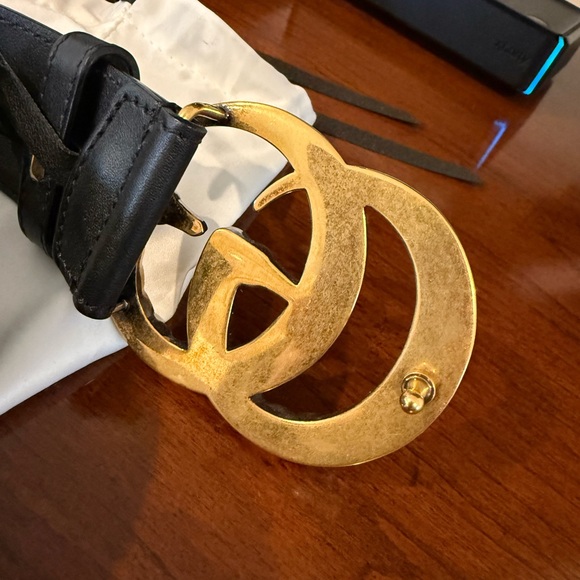 GG Gucci Marmont wide belt with pearl buckle. Size 100. Excellent condition - Picture 5 of 6